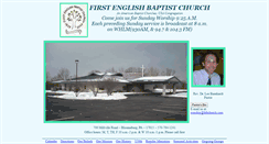 Desktop Screenshot of firstenglishbaptist.org